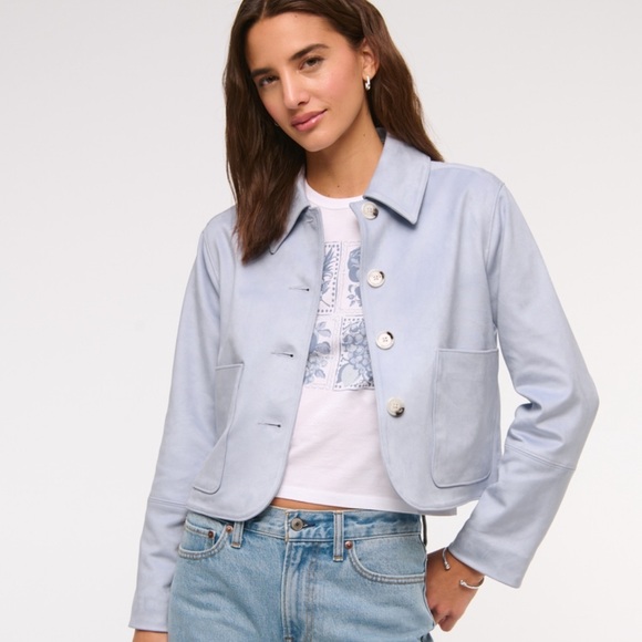 A&F Vegan Suede Button-Through Jacket - Picture 10 of 10